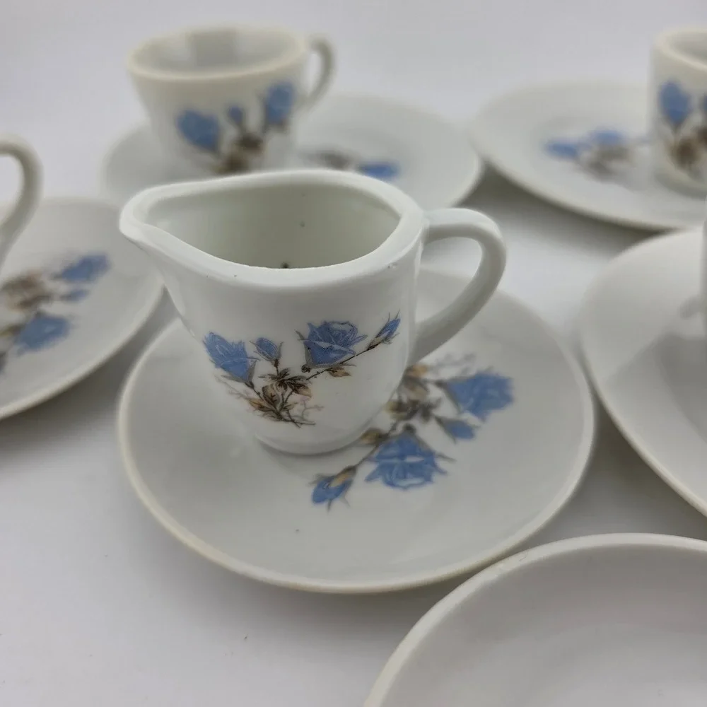 Vintage Porcelain Miniature‎ Tea Set 11pc Made in Japan Incomplete
